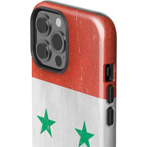 Syria Flag Distressed iPhone 13 Pro Max Impact Case